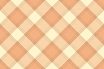 Subtle peach and cream diagonal plaid pattern.  Perfect for backgrounds, textiles, or packaging.  Elegant and versatile design evokes feelings of warmth and tranquility.