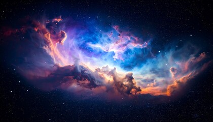 Fototapeta premium Colorful nebula in deep space (1)