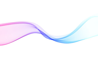 Colorful abstract wave in pink, violet, and blue on white background