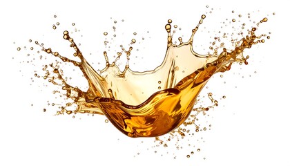 Golden liquid splash