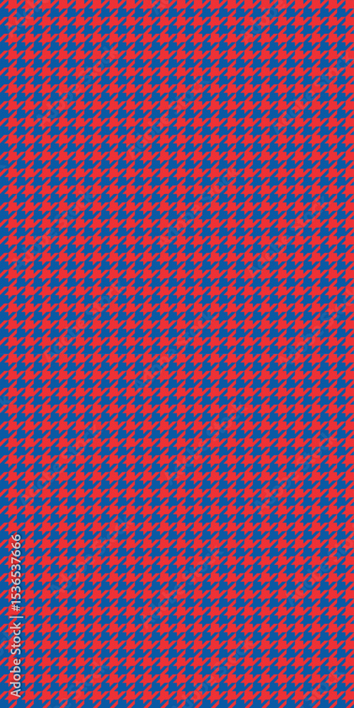 Poster seamless vector pattern red blue houndstooth background abstract fashion textile print design classi