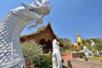 Wat Si Yaek Saeng Phet is the most famous temple in Amnat Charoen, Thailand
