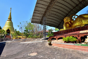 Wat Si Yaek Saeng Phet is the most famous temple in Amnat Charoen, Thailand