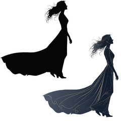 silhouette of a girl
