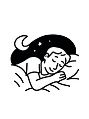 Man sleeping on the bed
