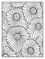 seamless pattern with abstract lines, Mindful Patterns Coloring Pages For Adults & Teens, black and white, line art Victor illustration, bold and easy coloring page, bold & easy coloring book