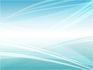 うっすらとした美しいウェーブラインのアブストラクト背景_ライトブルー