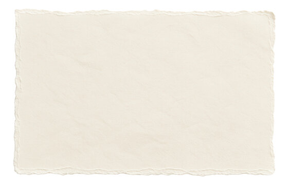Blank piece of textured parchment paper with rough edges on transparent background. - Powered by Adobe