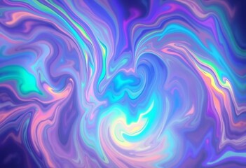 Obraz premium Swirling, iridescent nebula-like texture, vibrant colors, energy, bokeh