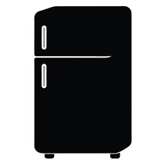 retro refrigerator isolated on white background