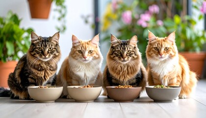 Two cute young tabby kittens with green eyes in a garden bowl