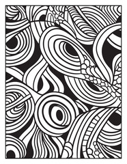Mindful Patterns Coloring Pages For Adults & Teens, black and white, line art, illustration, bold and easy coloring page, bold & easy coloring book, stress relief ,coloring book, coloring page