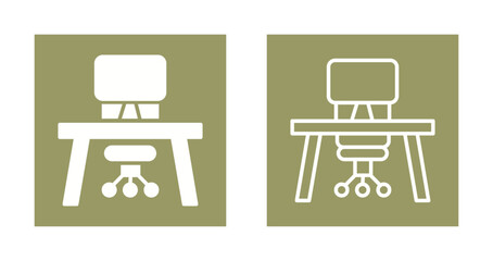 Desk Chair Icon Design