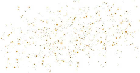 Golden glitter particles on white background,can be used for festive decoration 