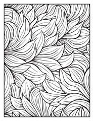 Mindful Patterns Coloring Pages For Adults & Teens, black and white, line art, illustration, bold and easy coloring page, bold & easy coloring book, stress relief ,coloring book, coloring page