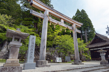 長野 戸隠神社 中社の門前風景