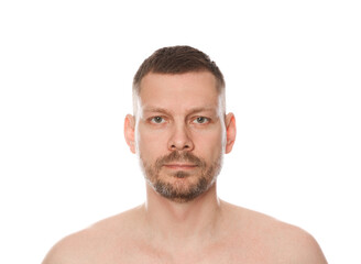 Obraz premium Portrait of handsome man on white background