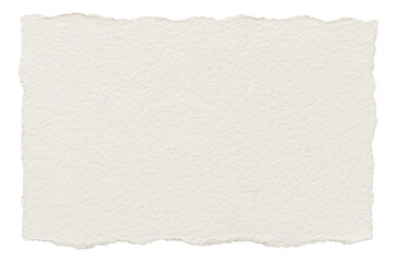 Obraz na płótnie Canvas Textured, torn piece of blank white paper with rough jagged edges on transparent background.