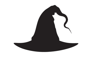 halloween silhouette of a witch on a broom