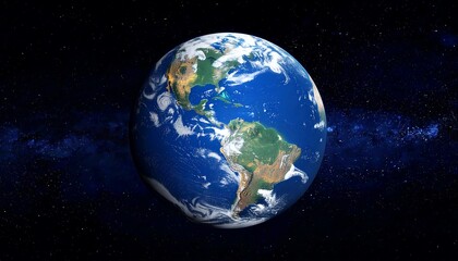 Obraz premium Earth in space, detailed view (1)