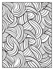 Mindful Patterns Coloring Pages For Adults & Teens, black and white, line art, illustration, bold and easy coloring page, bold & easy coloring book, stress relief ,coloring book, coloring page