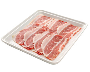 raw pork chops on transparent