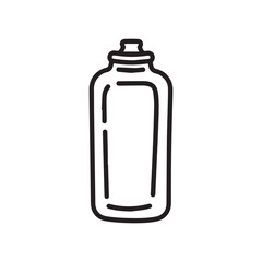 Sports water bottle line vector illustration, Hand Drawn Symbol Vector Illustration