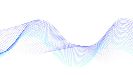 Minimalist design with a wavy pattern. Gentle curves in shades of blue.