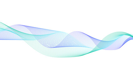 Blue and white modern graphic. Undulating lines, digital illustration.