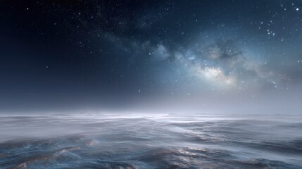 Fototapeta premium Icy plains night sky