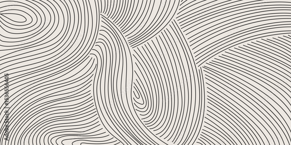 Poster minimal style background with line art hand drawn texture. linear ornament for minimalist design. tr