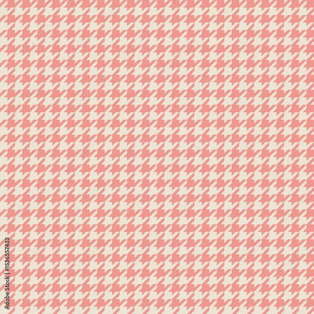 Poster seamless vector pattern pink cream houndstooth background stylish textile fashion fabric texture ele