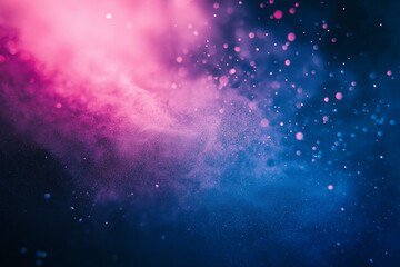 Abstract Pink and Blue Dust Particles Suspended in Air