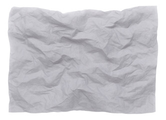 Obraz premium Crumpled white paper texture with intricate folds and creases on transparent background.