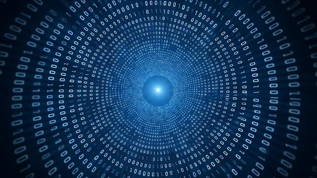 Digital tunnel of binary code (1)