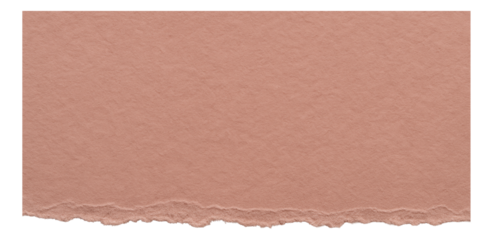 Torn edge of textured brown paper creating an abstract design on transparent background.