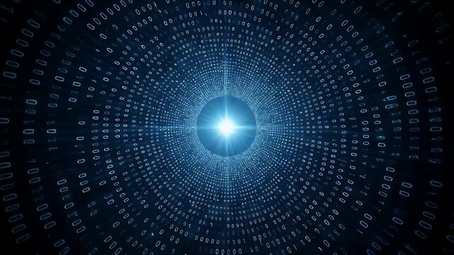 Digital tunnel of binary code (2)