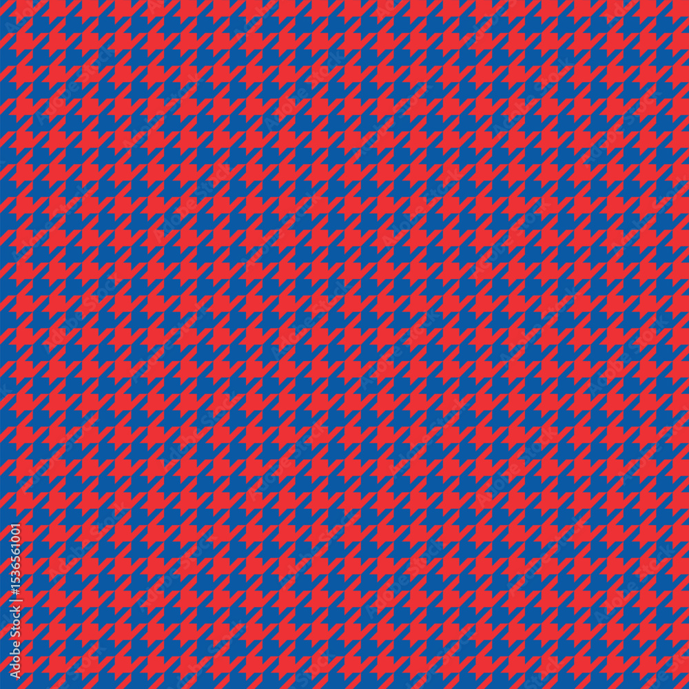 Poster seamless vector pattern red blue houndstooth background abstract fashion textile print design classi