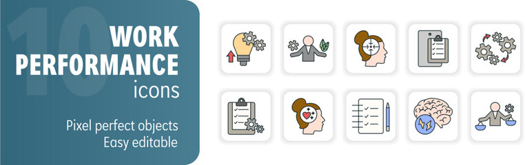 Businesswoman working on her work performance with checklists and brainstorming sessions