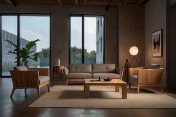 Fototapeta premium modern living room interior idea, classy environment