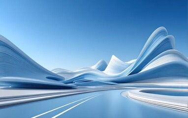 Abstract futuristic landscape