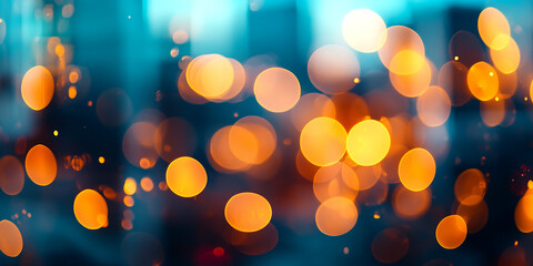 Premium an Abstract City Nightscape with a Bokeh Effect