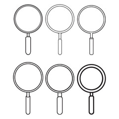 Magnifying Glass Icon Vector Isolated on White Background