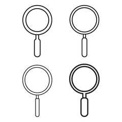 Magnifying Glass Icon Vector Isolated on White Background