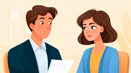 Young Asian HR Manager Engaging in Discussion with European Colleague in Professional Office Setting