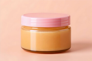 Hair Removal Sugar Wax on pink peach background
