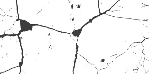 Damaged Cement Surface Illustration on Transparent Background – Abstract Cracked Concrete Texture for Industrial Graphic Design Use