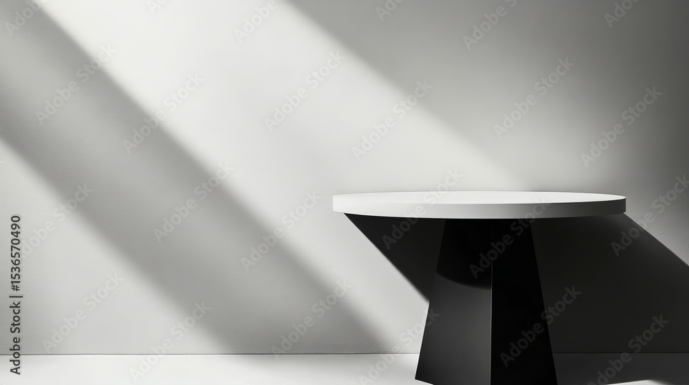 Poster modern clean presentation platform with abstract minimalist style for elegant product display mockup