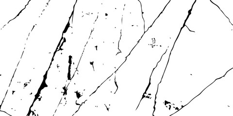 Vector Cracks and Fractures on Land Surface – Earthquake Damage Texture with Grunge Style on White Background