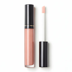 UltraLuxe Lip Lacquer on pink peach background